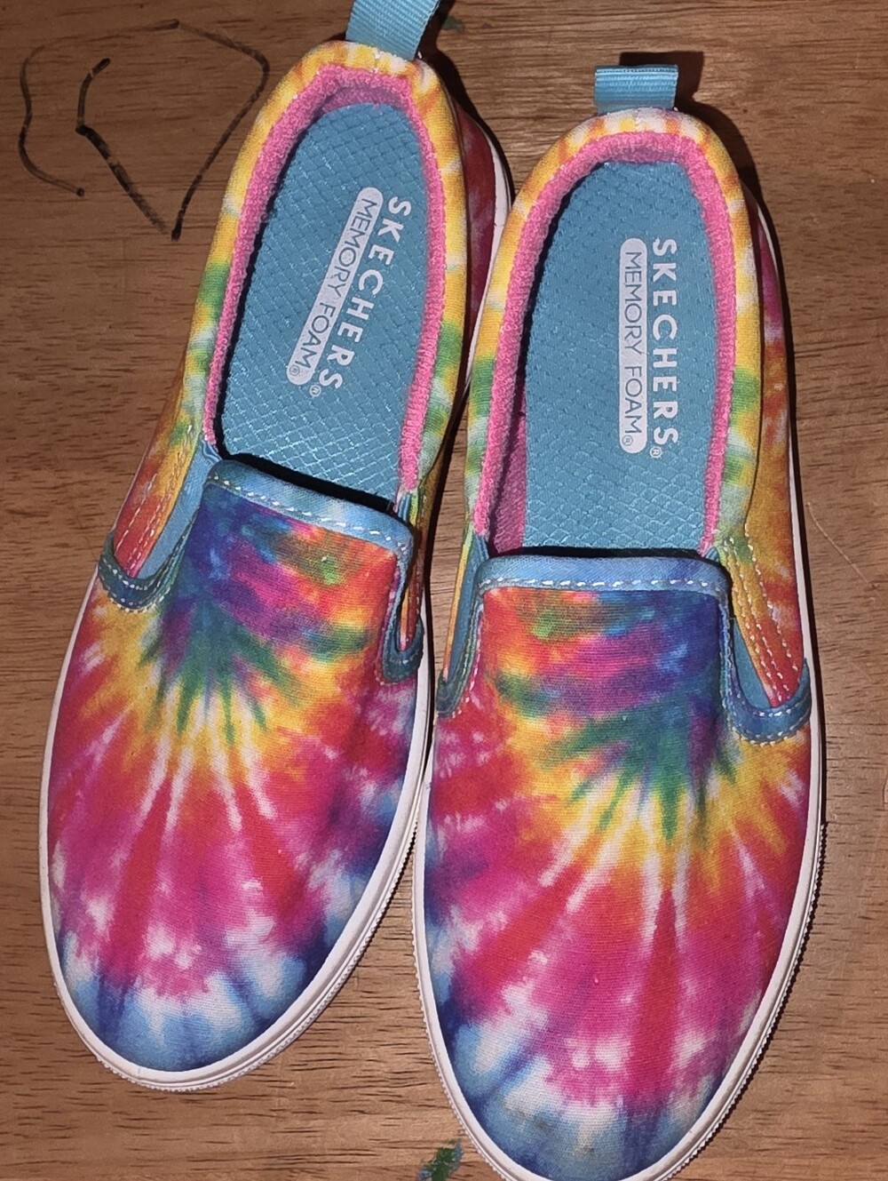 Skechers Kids Tie-Dye Slip-On Sneakers in Rainbow